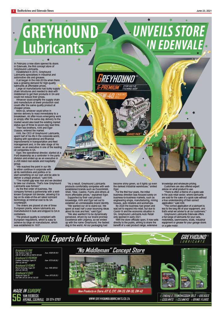 About us at Greyhound Lubricants