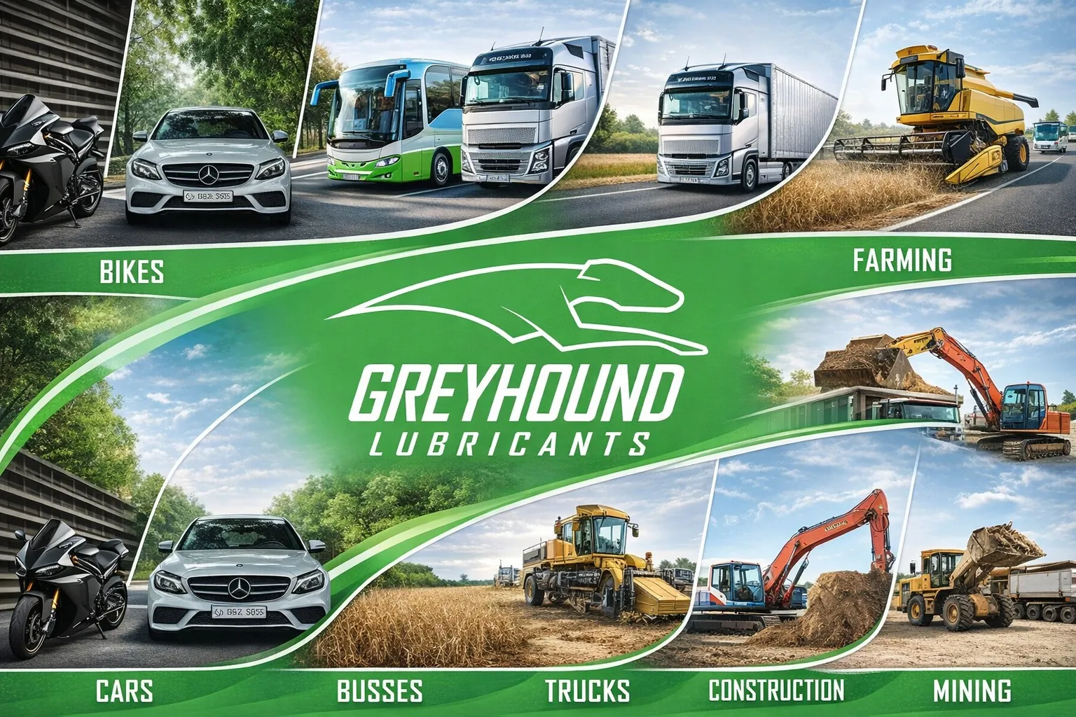 Greyhound Lubricants tender supply - oils, lubricants and greases for cars, trucks, buses, farming, construction and mining