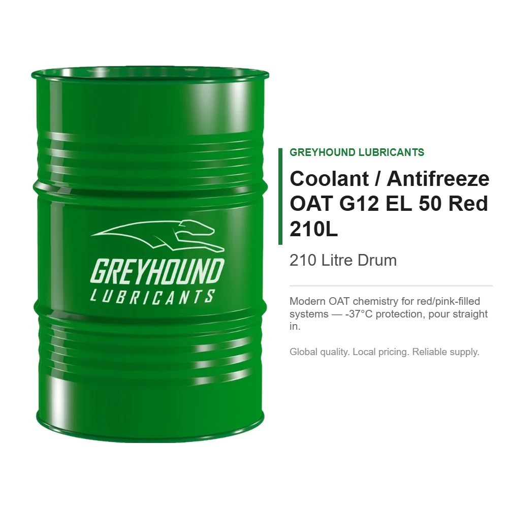 Greyhound Coolant / Antifreeze OAT G12 EL 50 Red 210L