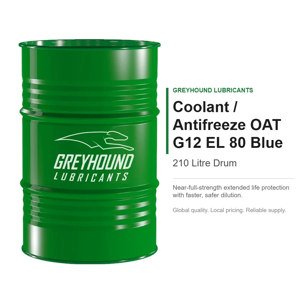 Greyhound Coolant / Antifreeze OAT G12 EL 80 Blue 210L Drum